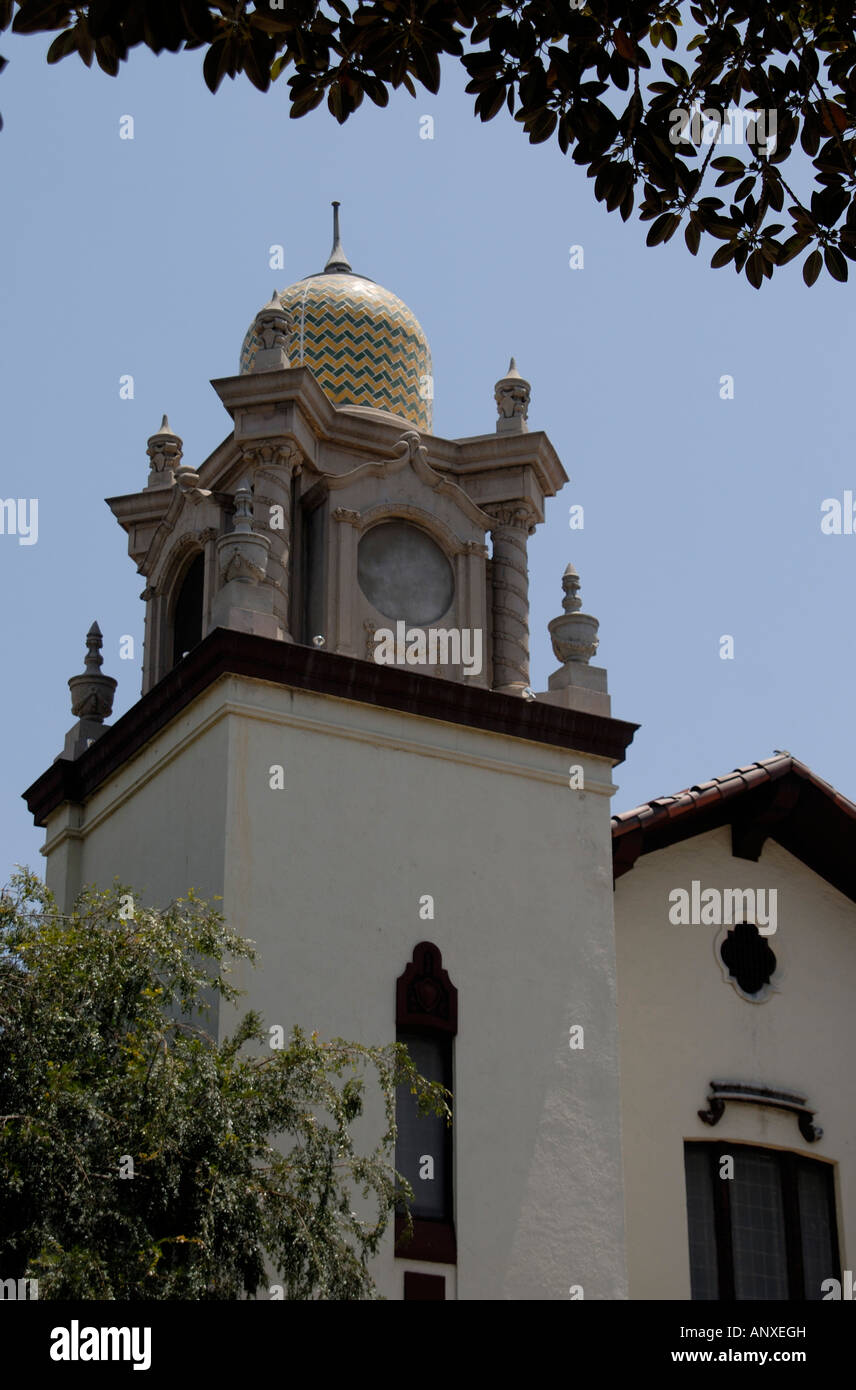 Our Lady Queen of Angels Church, Olvera Street area, Los Angeles, California, USA Stock Photo