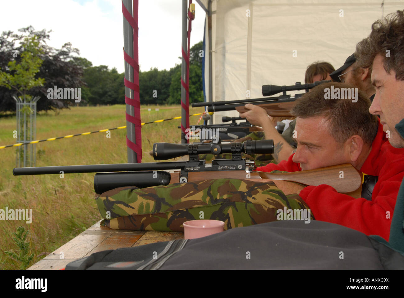 Airgun Shooting BASC Fair Bodelwyddan Stock Photo