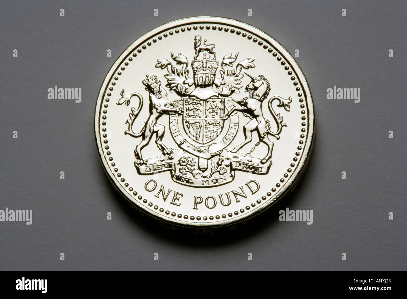 One Pound Coin Stock Photo