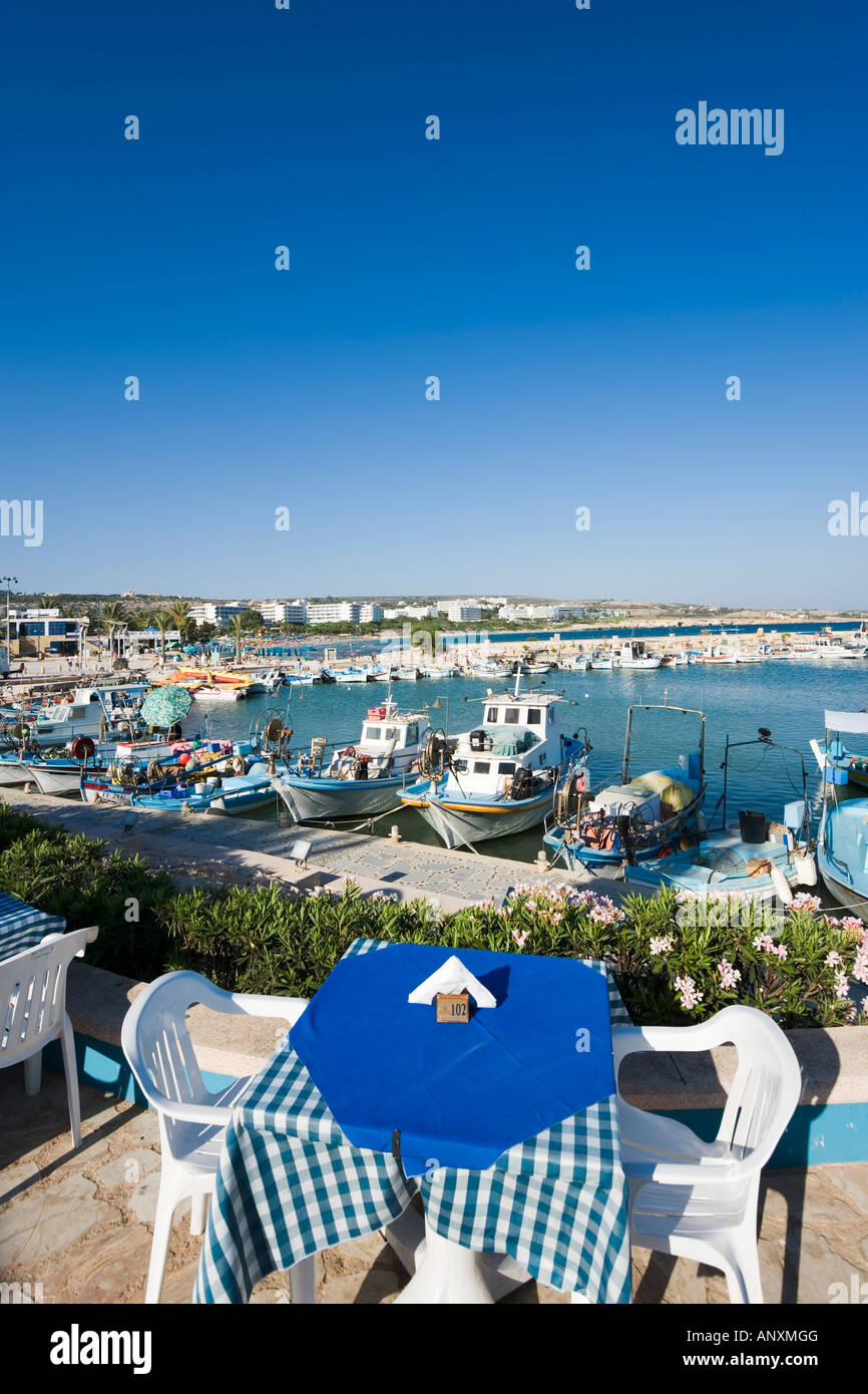 Harbourfront Taverna, Ayia Napa, East Coast, Cyprus Stock Photo