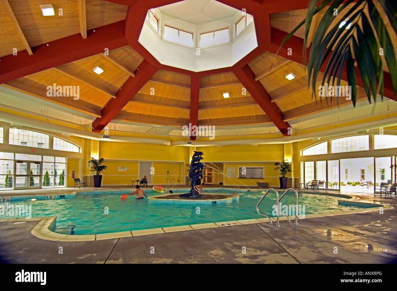 The swimming pool at the French Lick Springs Resort and Casino a restored luxury hotel in French Lick Springs Indiana Stock Photo