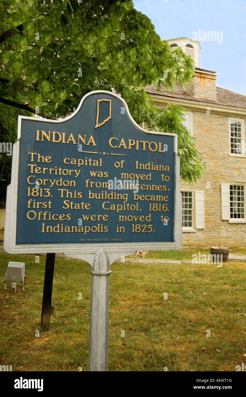 The Old Capitol in Corydon Indiana was the territorial capitol and