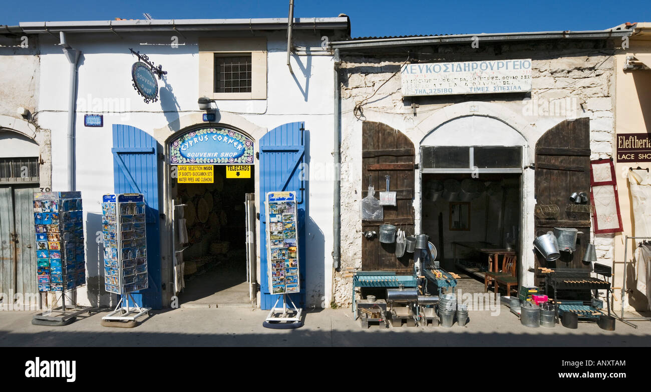 Shops near the Castle in the Old Town, Limassol, South Coast, Cyprus