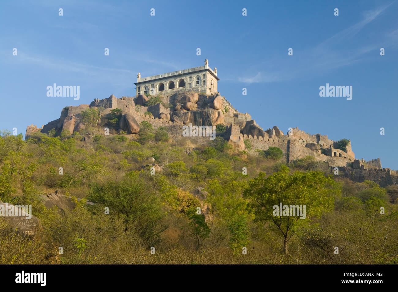 INDIA, Andhra Pradesh, Hyderabad: 16th Century Golconda Fort, Rampart ...