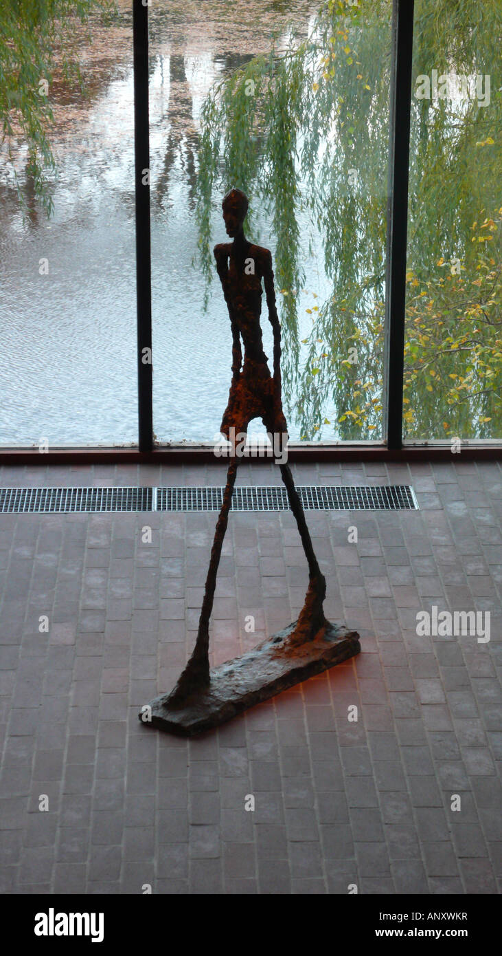 Sculpture by Giacometti at the Louisiana Museum of Modern Art in Denmark Stock Photo