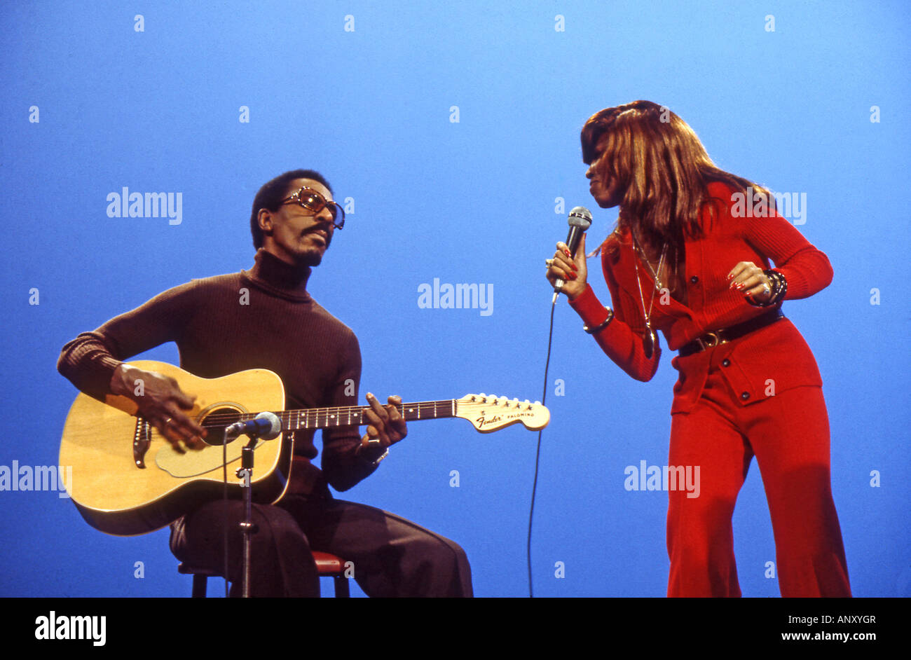 IKE AND TINA TURNER - US pop duo about 1968 Stock Photo