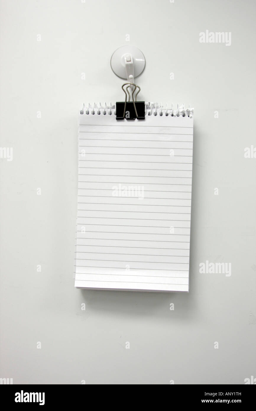 Bare White Note Pad Hanging On A White Wall Stock Photo Alamy Bare White Note Pad Hanging On A White Wall Stock Photo Alamy