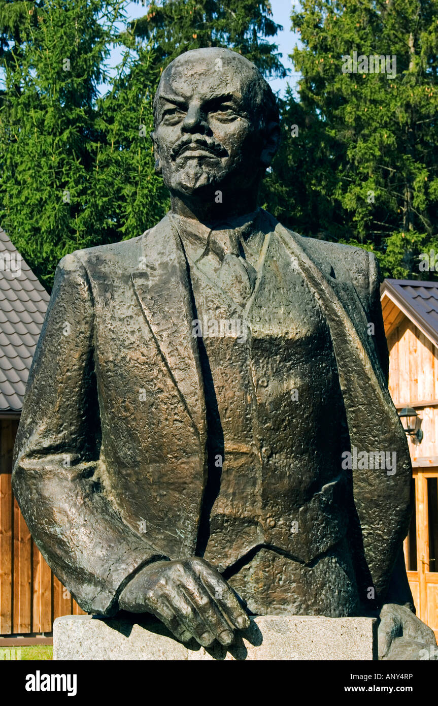 Lithuania, Druskininkai. A Stalin statue in Gruto Parkas near Druskininkai - a theme park with Soviet sculptures Stock Photo