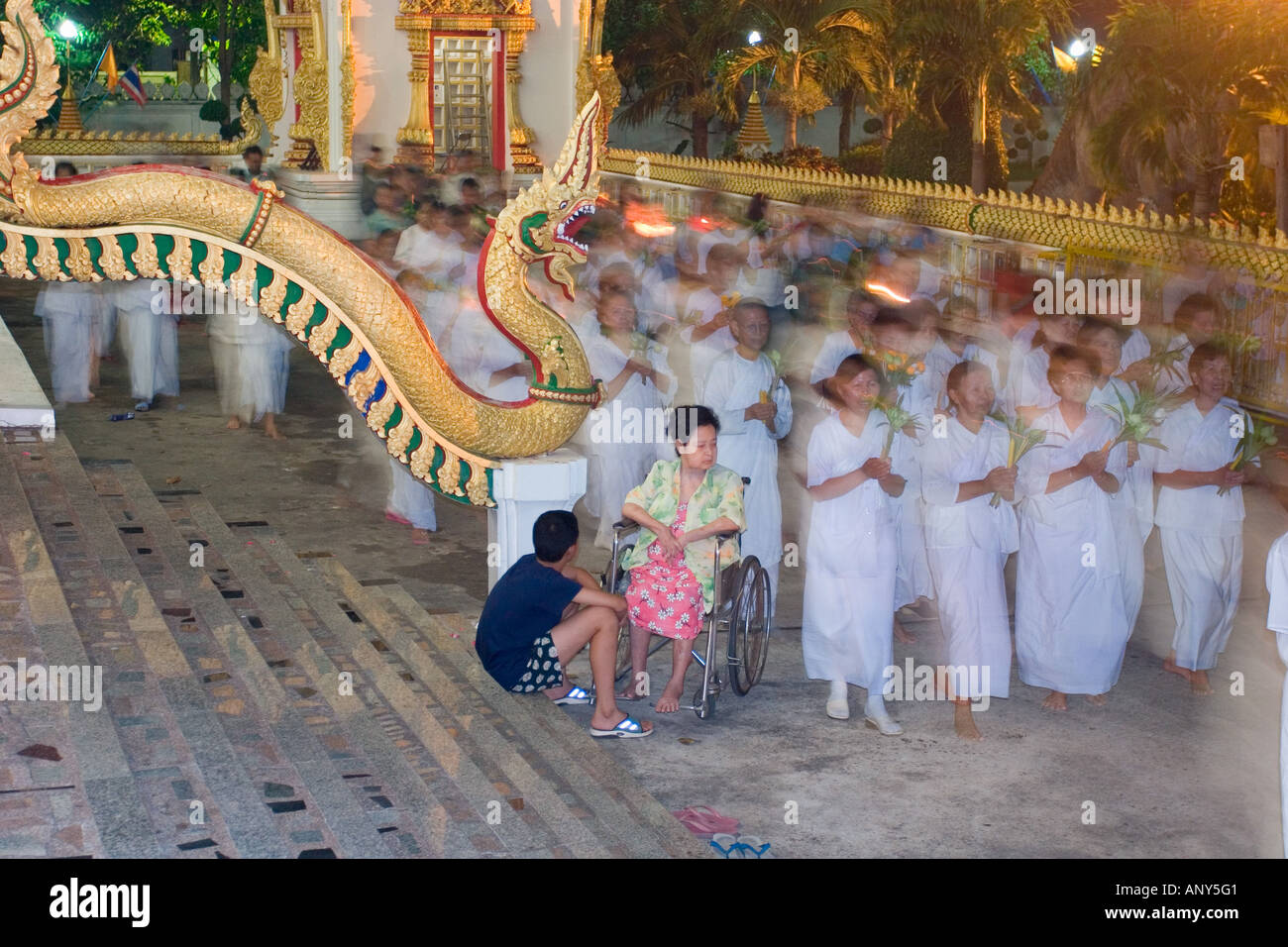 Thailand, Khon Kaen, Women praying and marching Stock Photo - Alamy