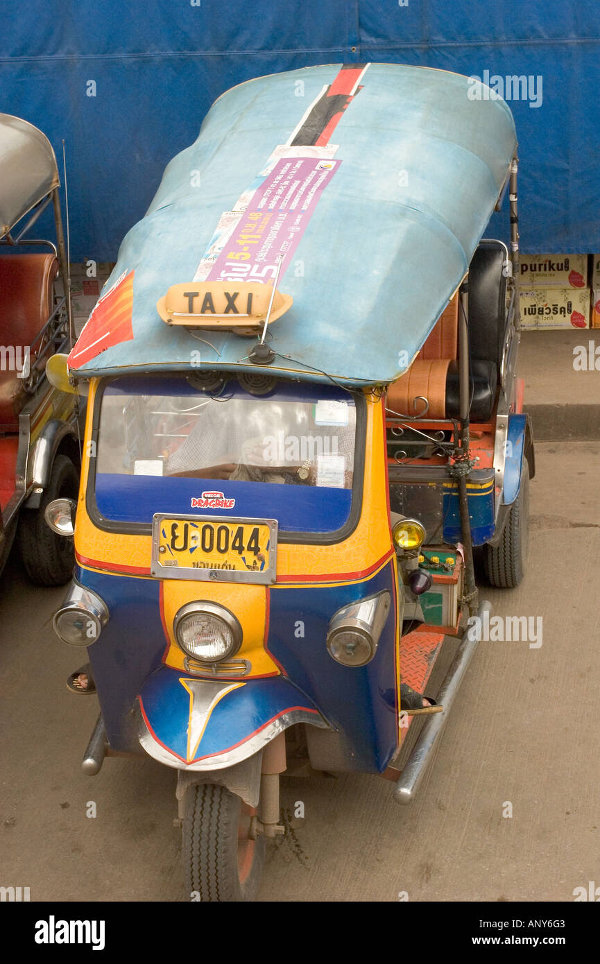 Asia, Thailand, Khon Kaen, tuk tuk taxi transportation Stock Photo