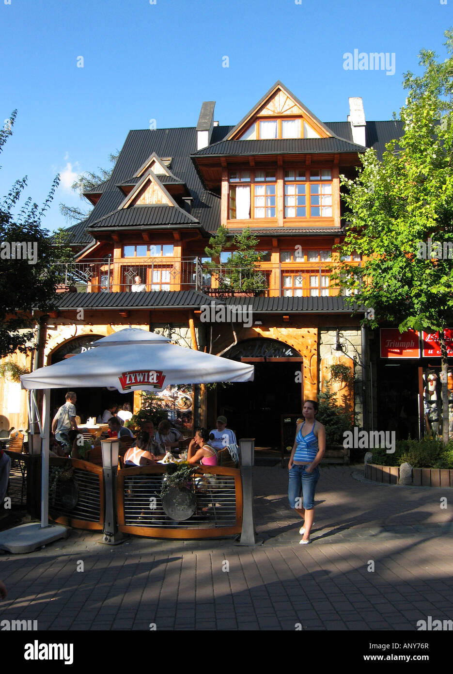 Poland Zakopane town Tatras Mt Krupowki Street Stock Photo