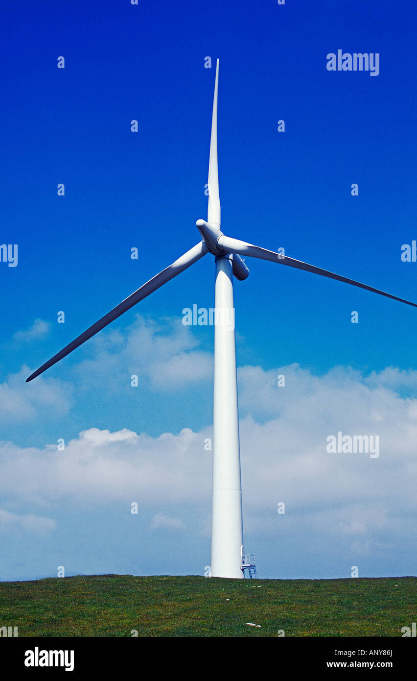 Wind turbine in North Wales. Stock Photo