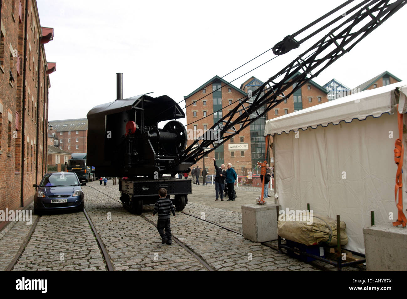 Steam Powered Rail Mounted Dockside Crane Gloucester Harbour