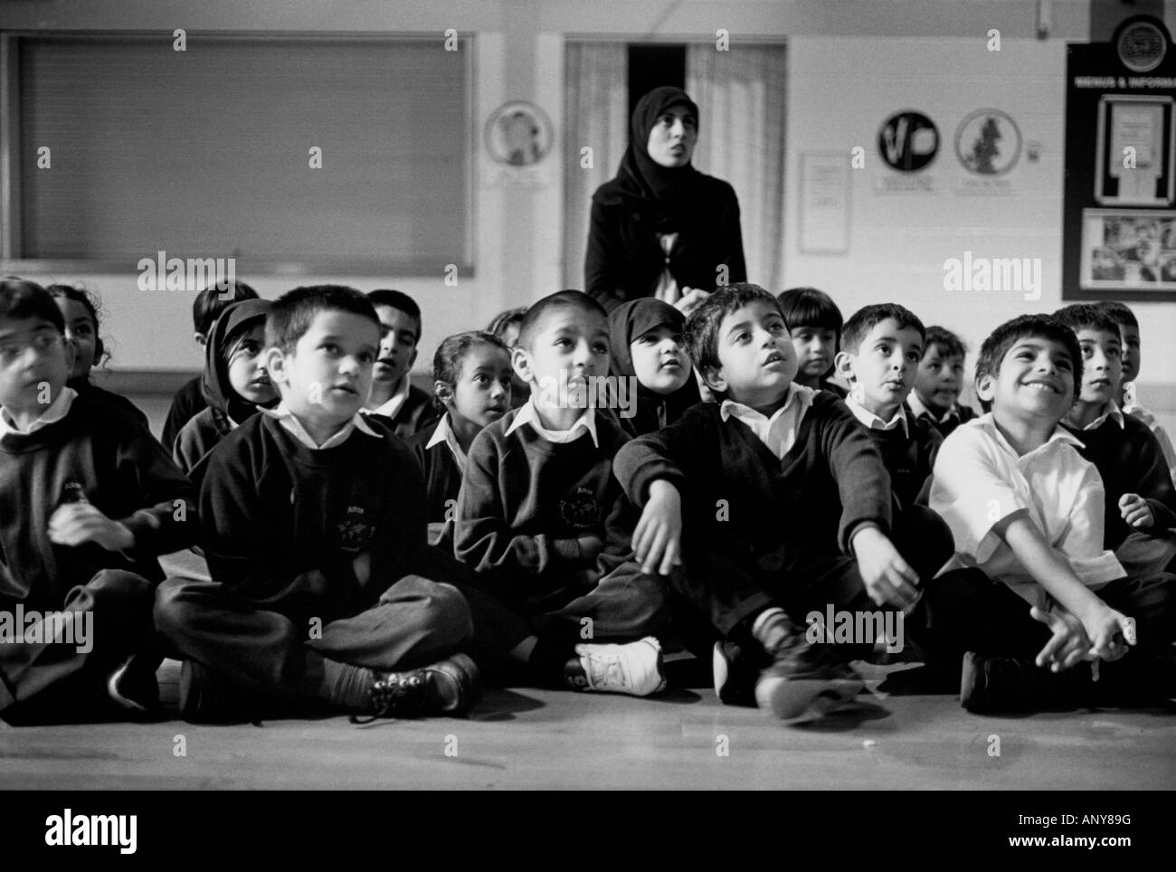 Pupils at  Atlas Community Primary School, Manningham, Bradford, Yorkshire, UK Stock Photo