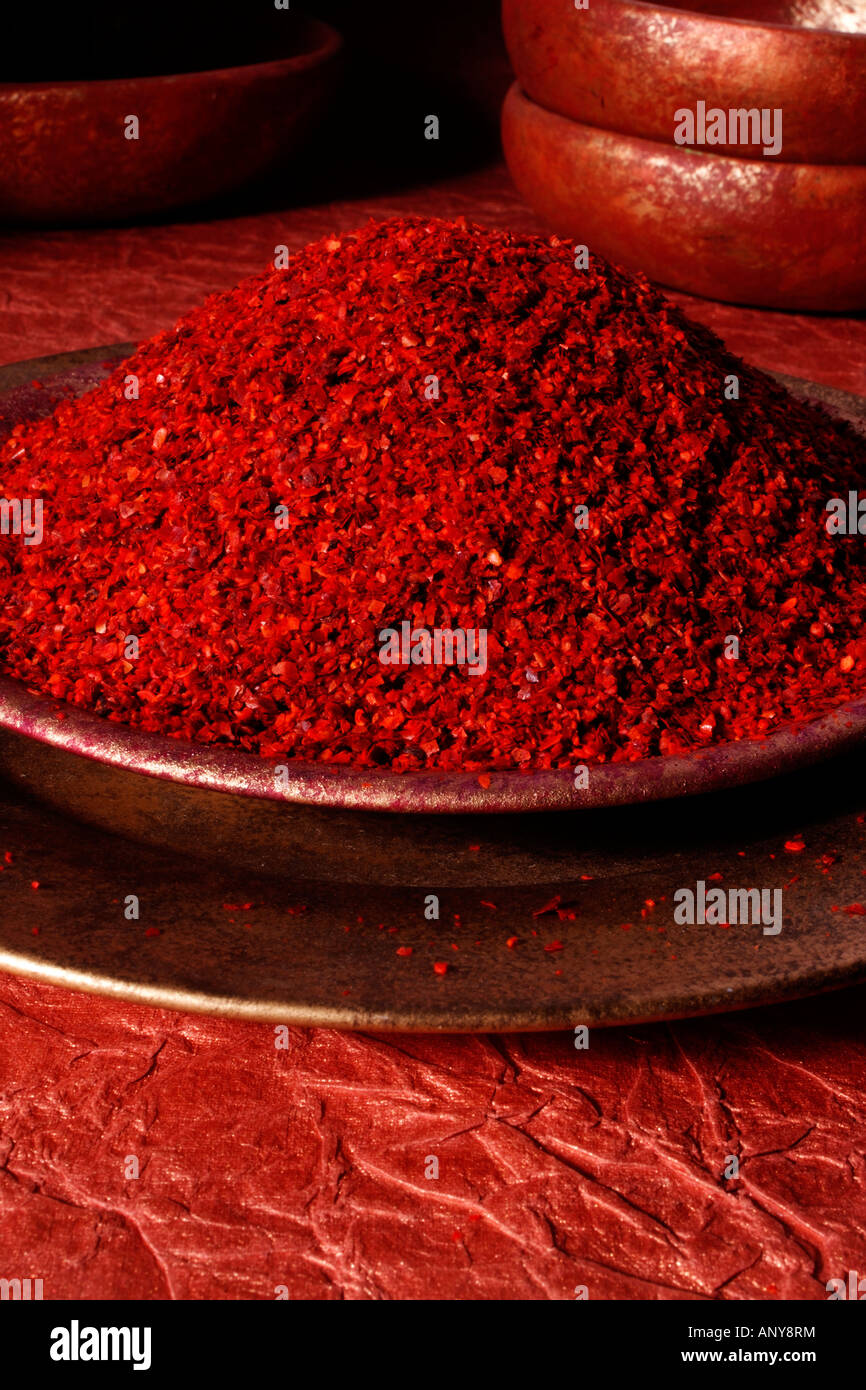 BOWL OF CHILI FLAKES Stock Photo Alamy