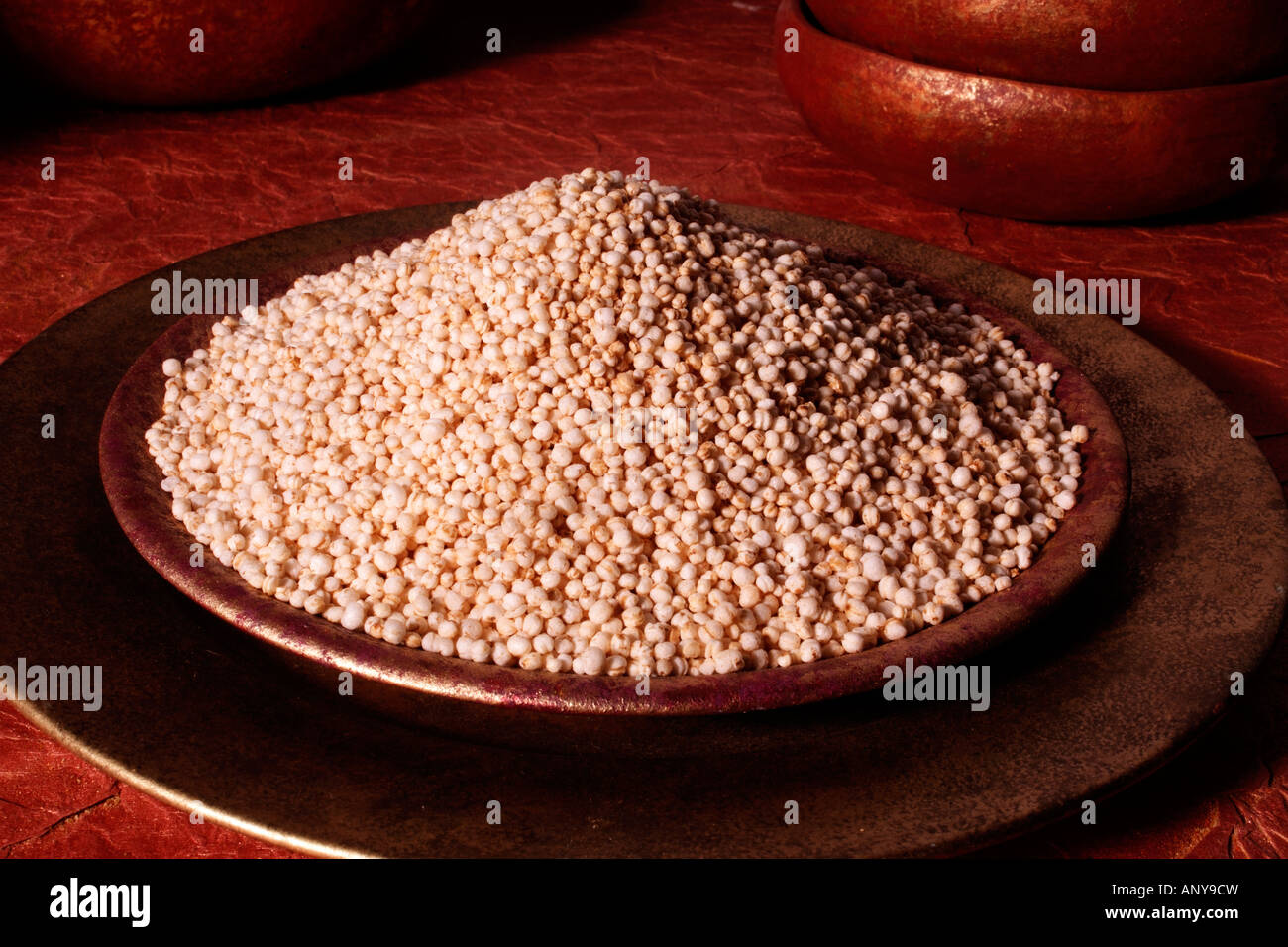 BOWL OF PUFFED QUINOA Stock Photo