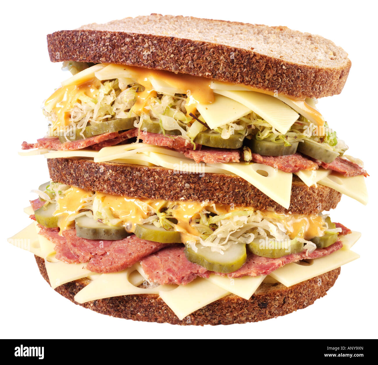 CLASSIC REUBEN SANDWICH CUT OUT Stock Photo Alamy