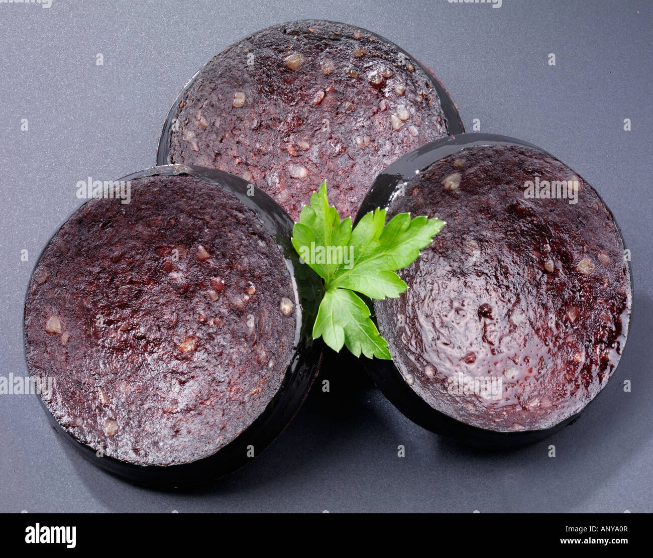 SLICED BLOOD PUDDING Stock Photo Alamy