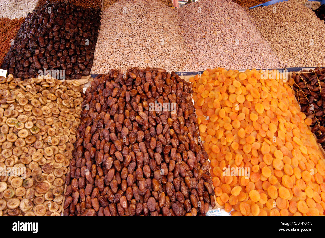 DRIED FRUIT AND NUTS ON MARKET STALL Stock Photo Alamy