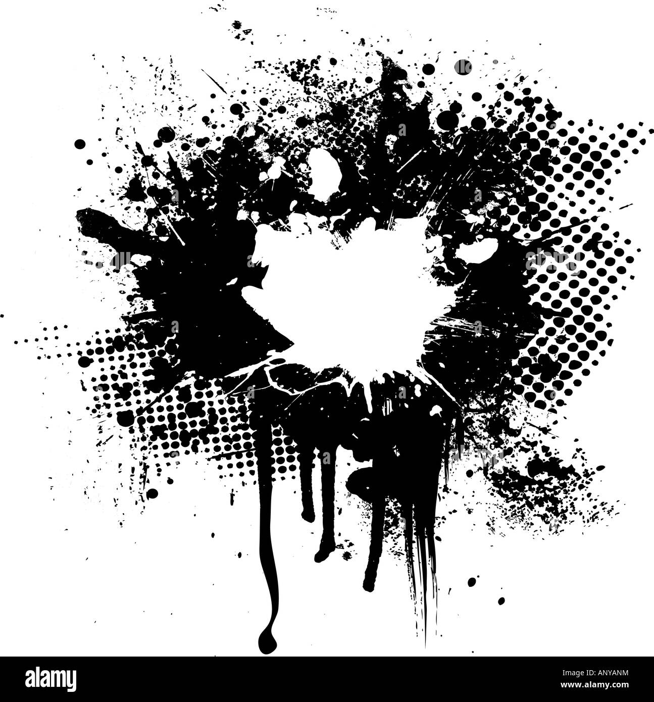 Halftone Splatter with Reflection Stock Vector - Illustration of halftone,  abstract: 40544261