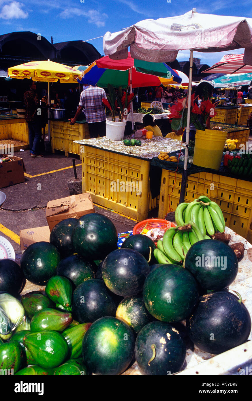 Local market in Roseau, Dominica, Caribbean Stock Photo Alamy