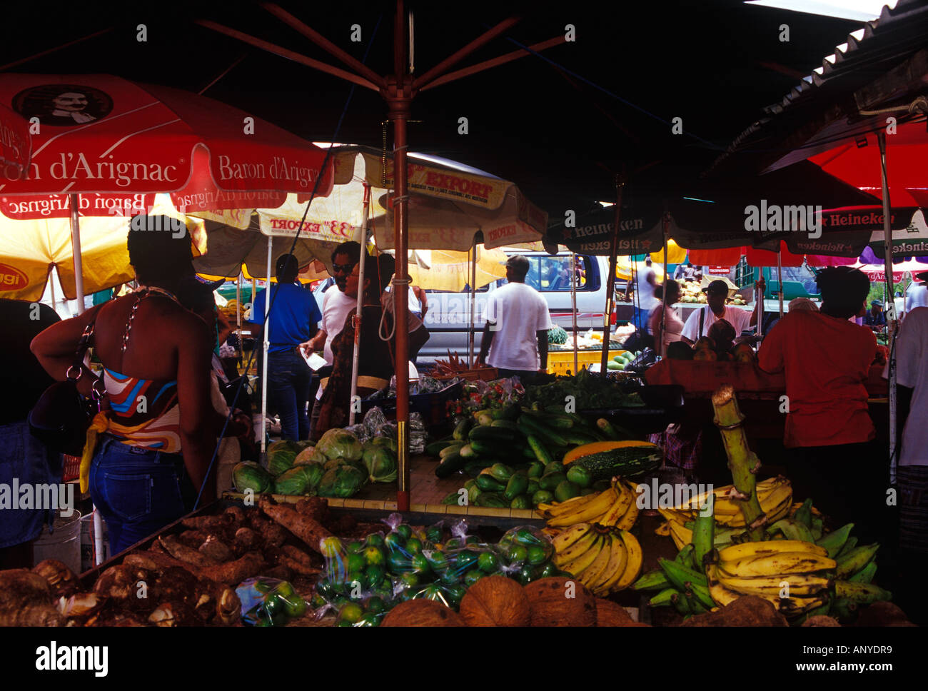 Local market in Roseau, Dominica, Caribbean Stock Photo Alamy
