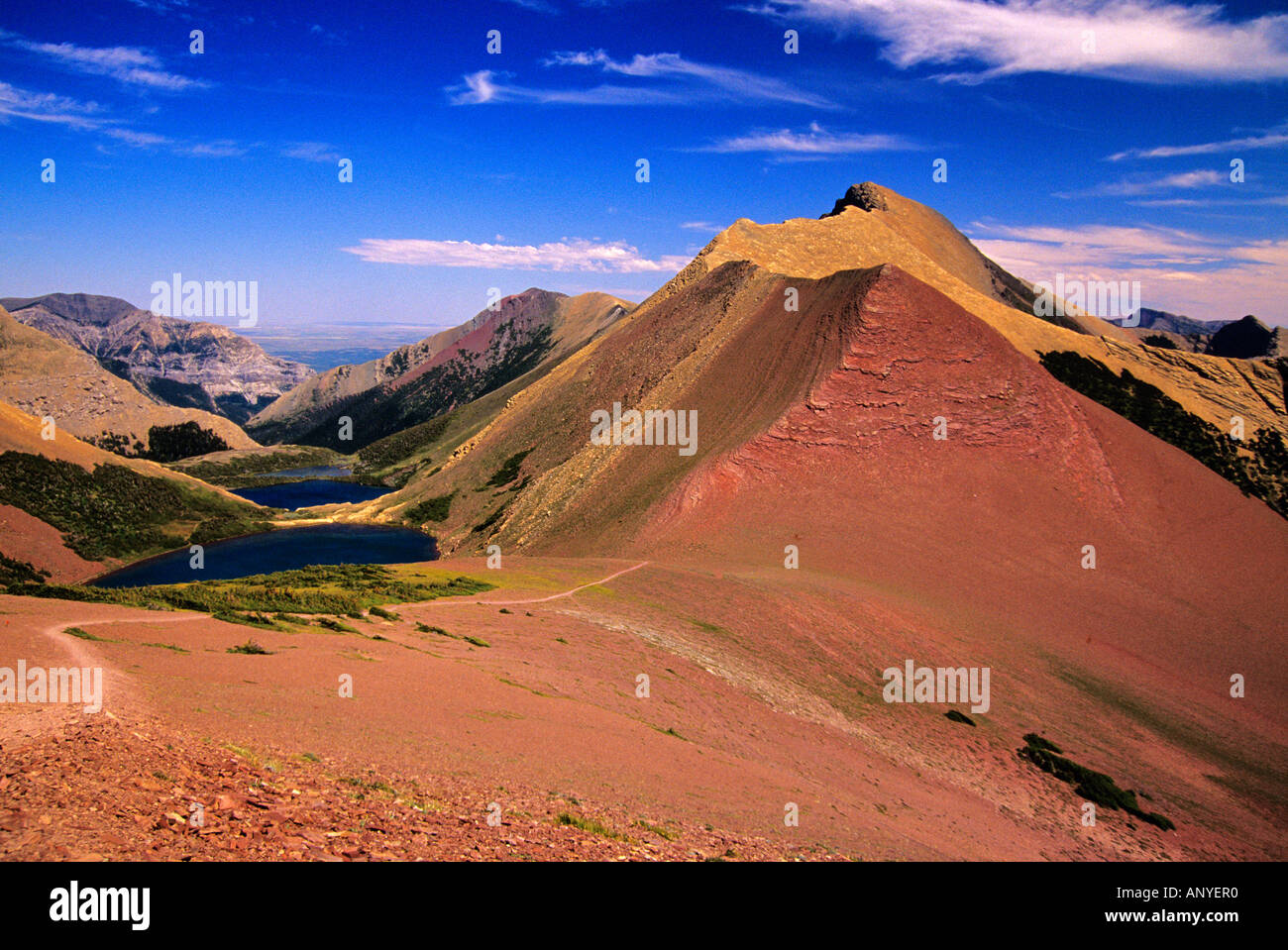 Carthew Pass in Waterton Lakes National Park in Alberta Canada Stock