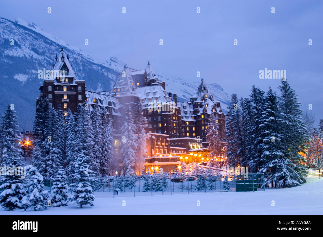 Banff Springs Hotel In Winter At High Resolution Stock Photography And Images Alamy