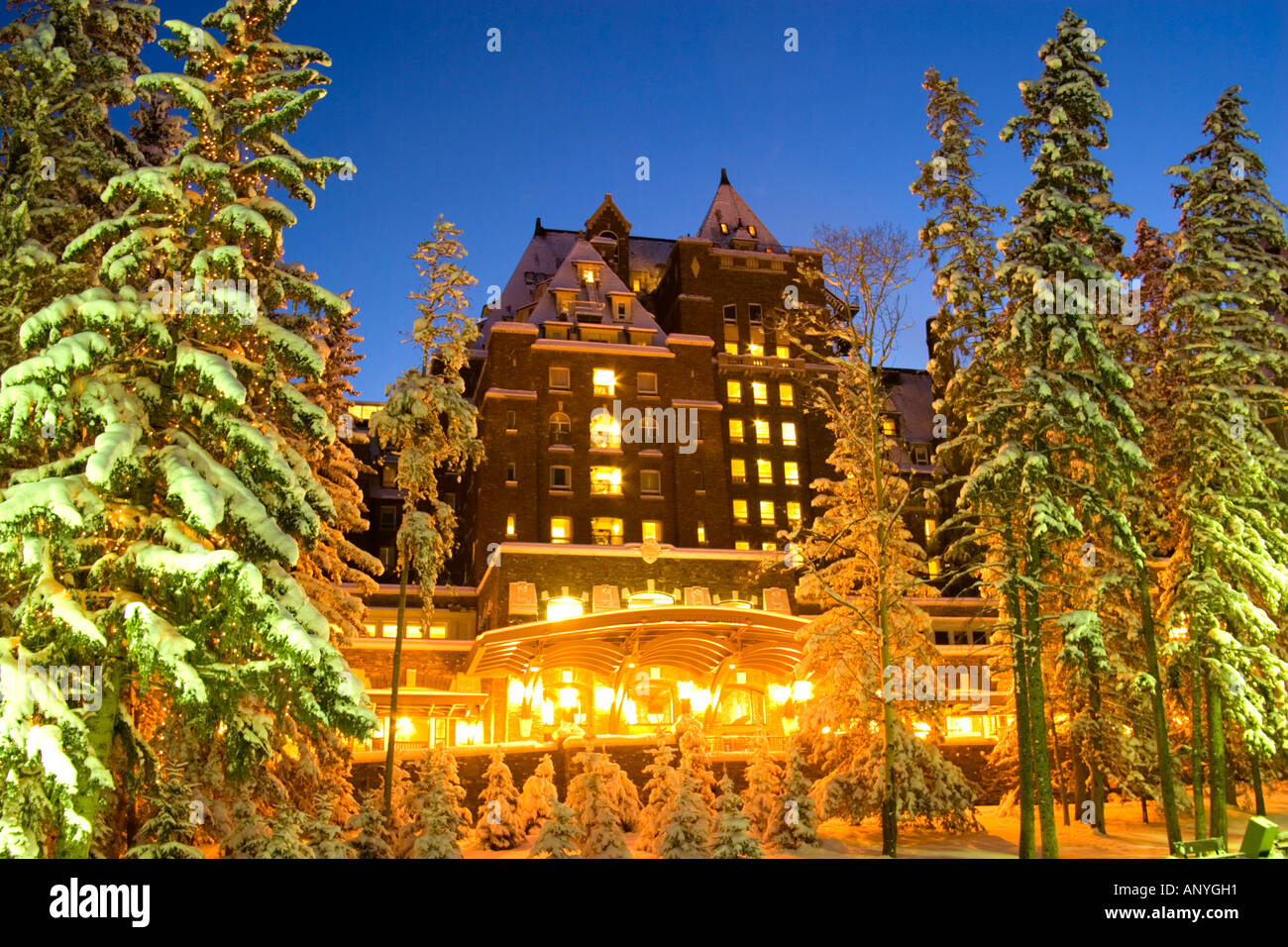 Banff Springs Hotel In Winter At High Resolution Stock Photography And Images Alamy