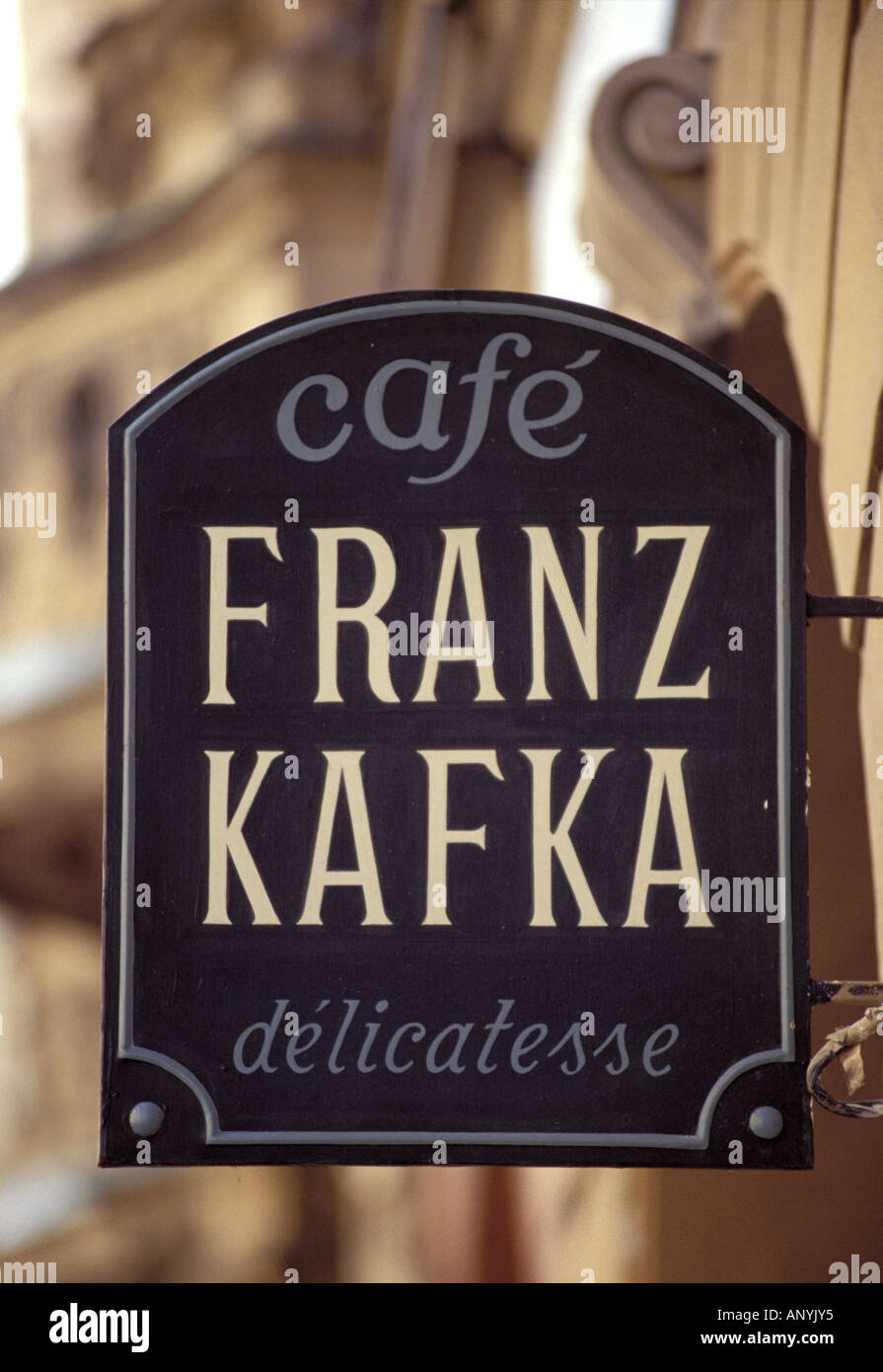 Europe, Czech Republic, Prague. Franz Kafka Cafe Stock Photo