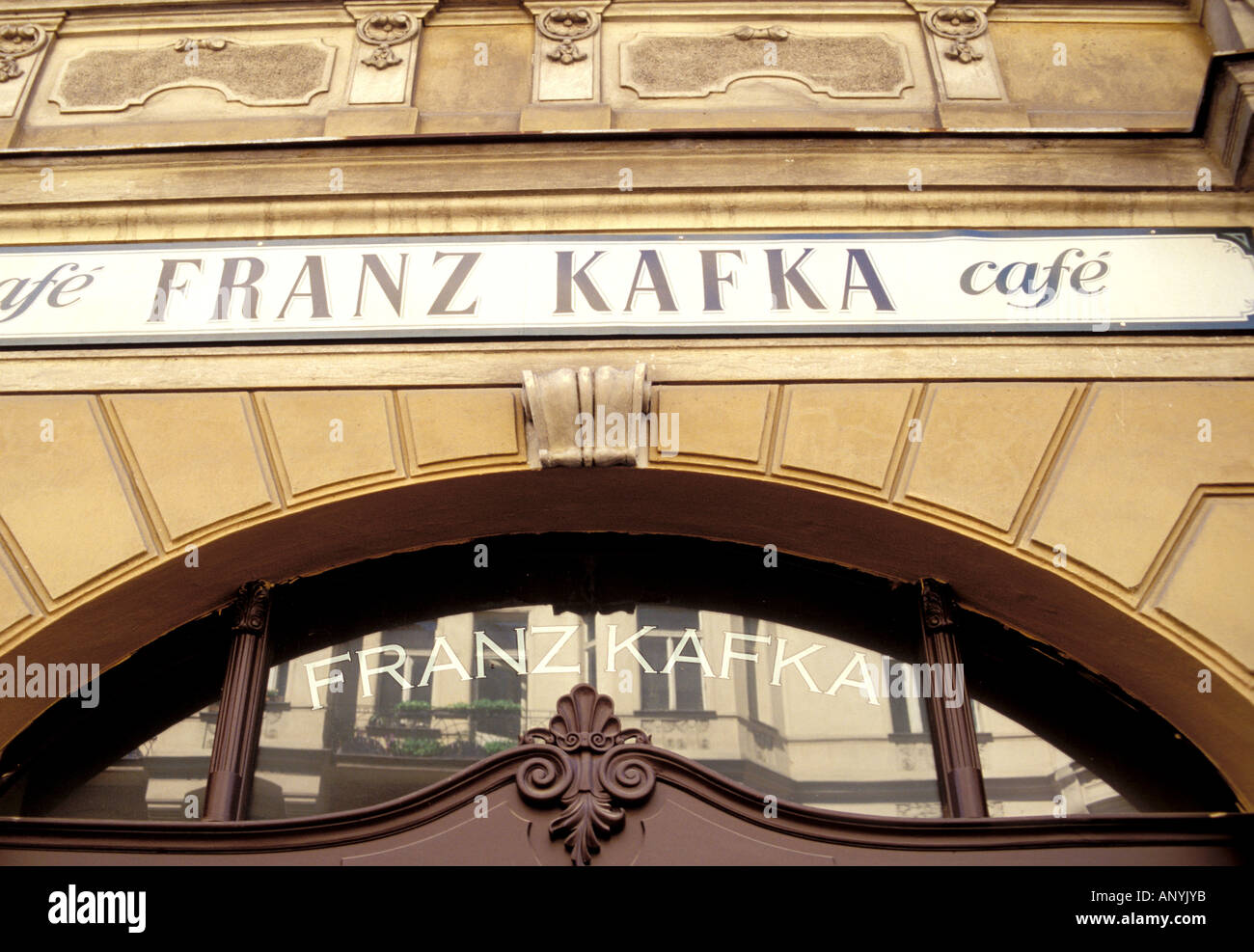 Europe, Czech Republic, Prague. Franz Kafka Cafe Stock Photo