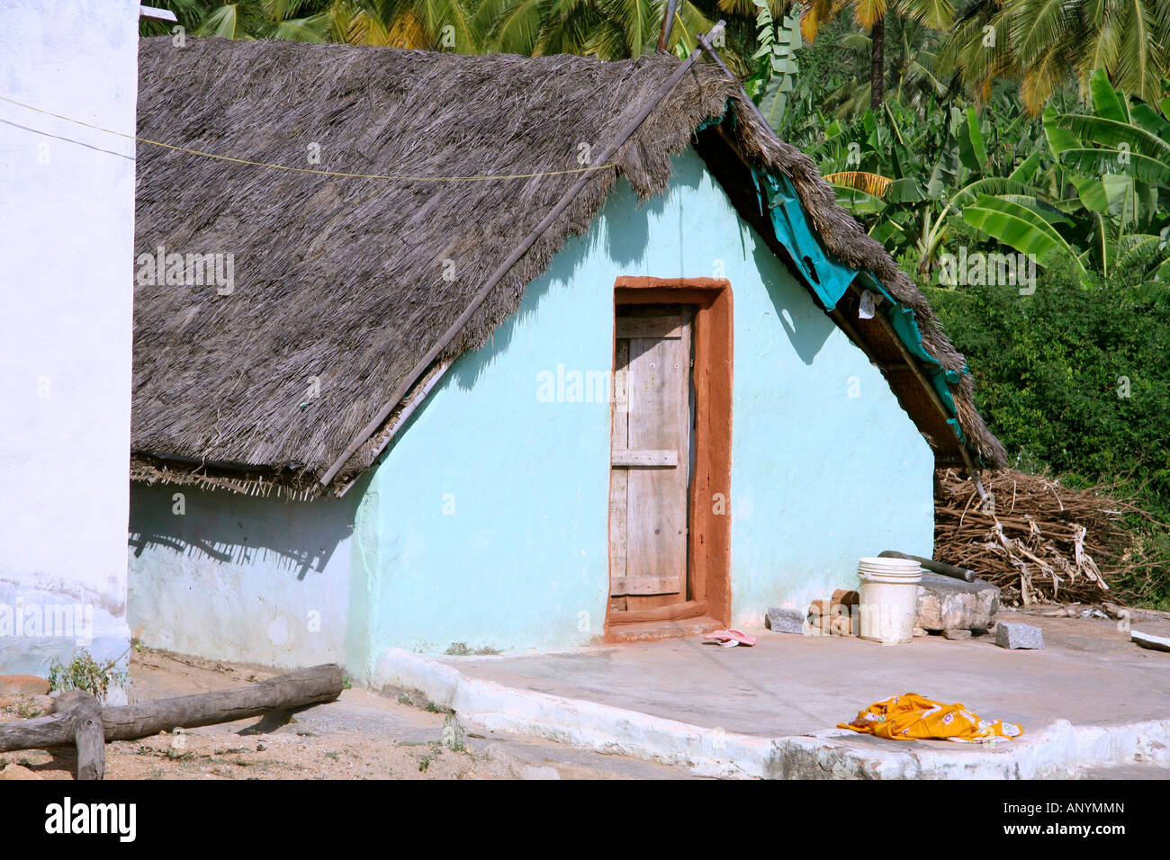 indian village in hampi india Stock Photo