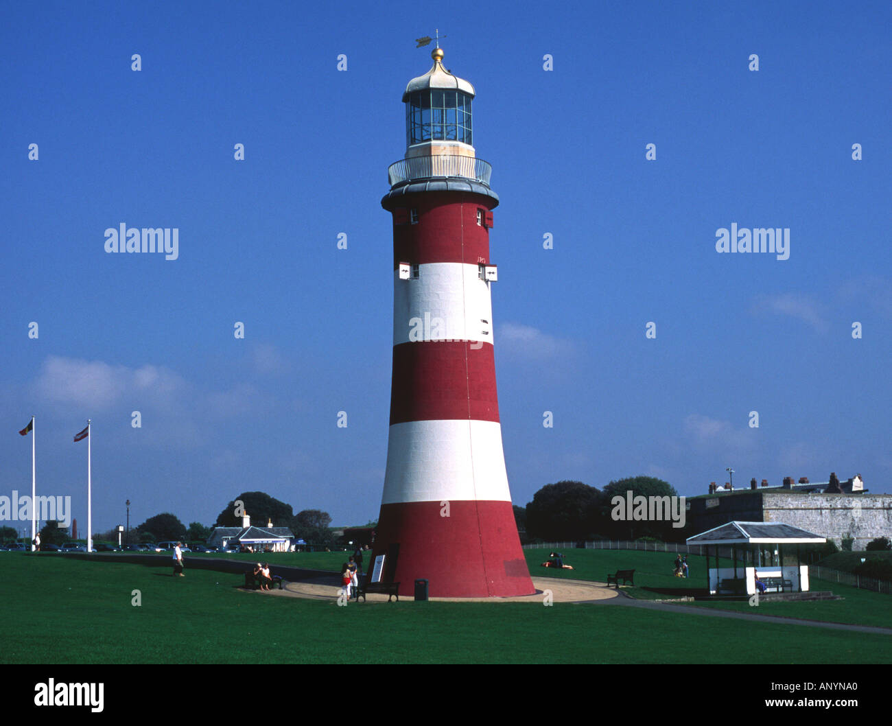 Eddystone Lighthouse Plymouth Hoe Stock Photo Alamy
