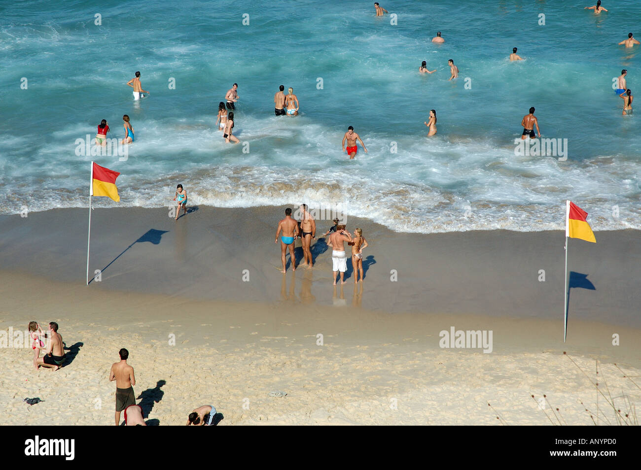 Swim between the flags Australia Stock Photo Alamy