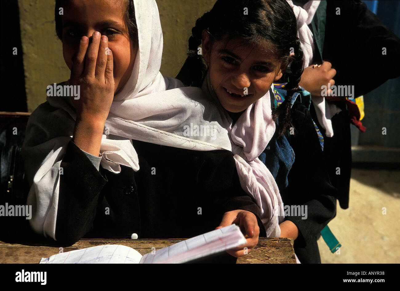 Kabul girls at school Stock Photo