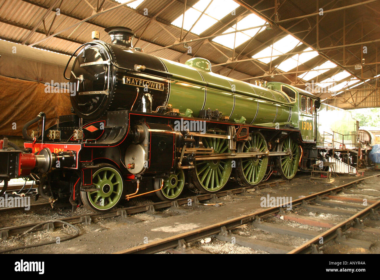 Preserved steam locomotive B1 Mayflower at the Nene Valley Railway
