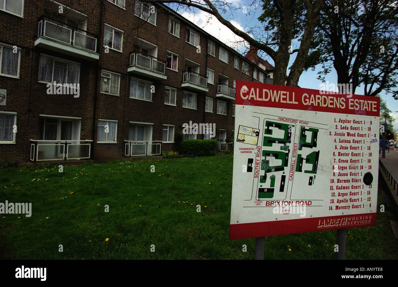 General view of council housing, Lambeth, London, UK Stock Photo Alamy