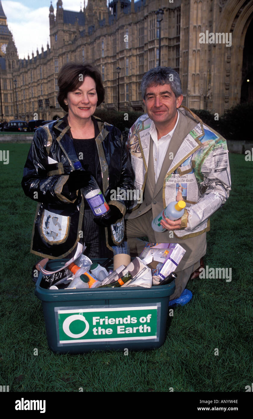 Friends of the Earth lobby outside Parliament, London, UK. Joan Ruddock ...