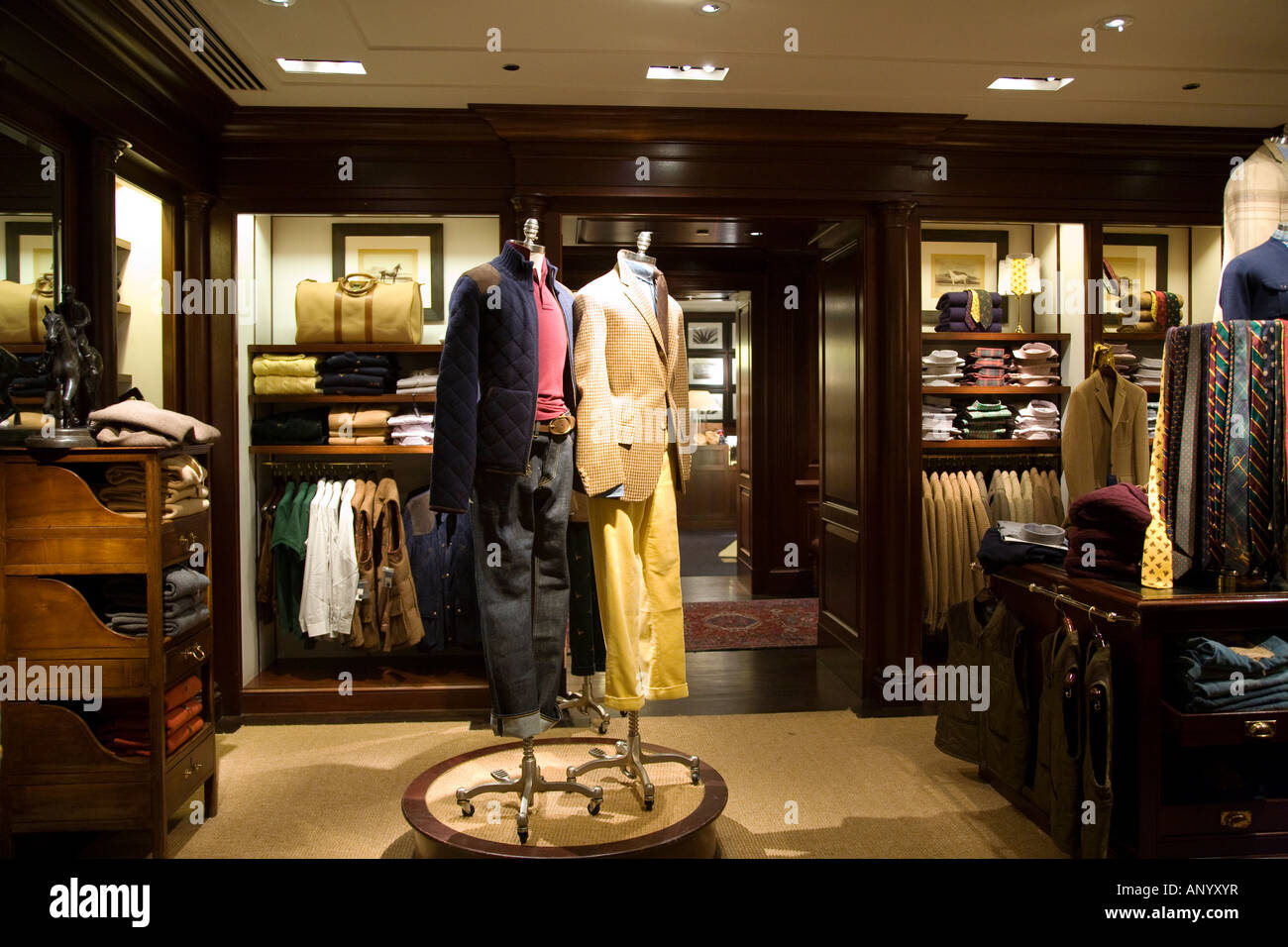 ILLINOIS Chicago Interior of Ralph Lauren men s clothing store on Michigan  Avenue retail shop on Magnificent Mile Stock Photo - Alamy