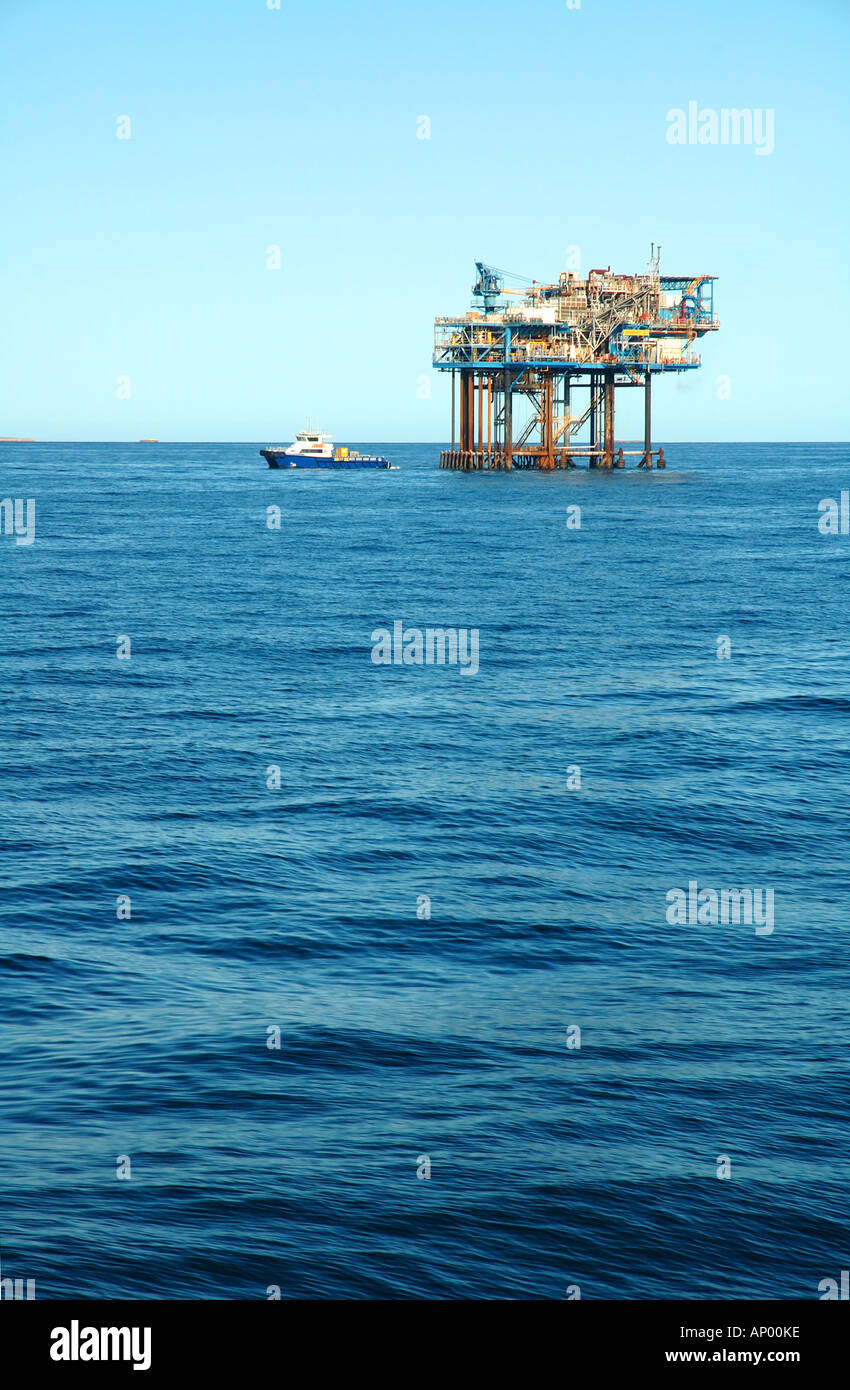 Gas platform Harriet off Barrow Island, Western Australia No PR Stock Photo Alamy