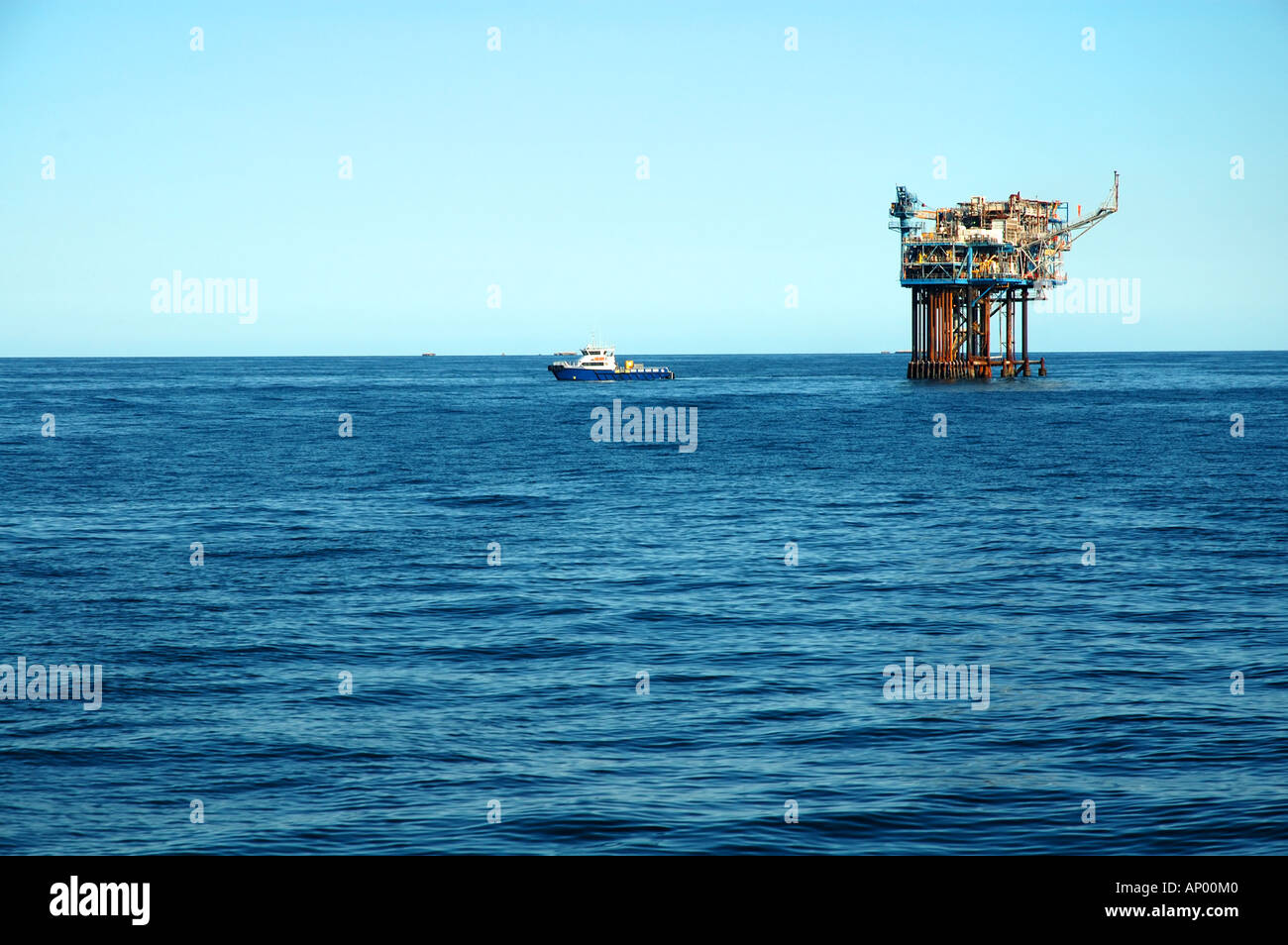 Gas platform Harriet off Barrow Island Western Australia Stock Photo Alamy