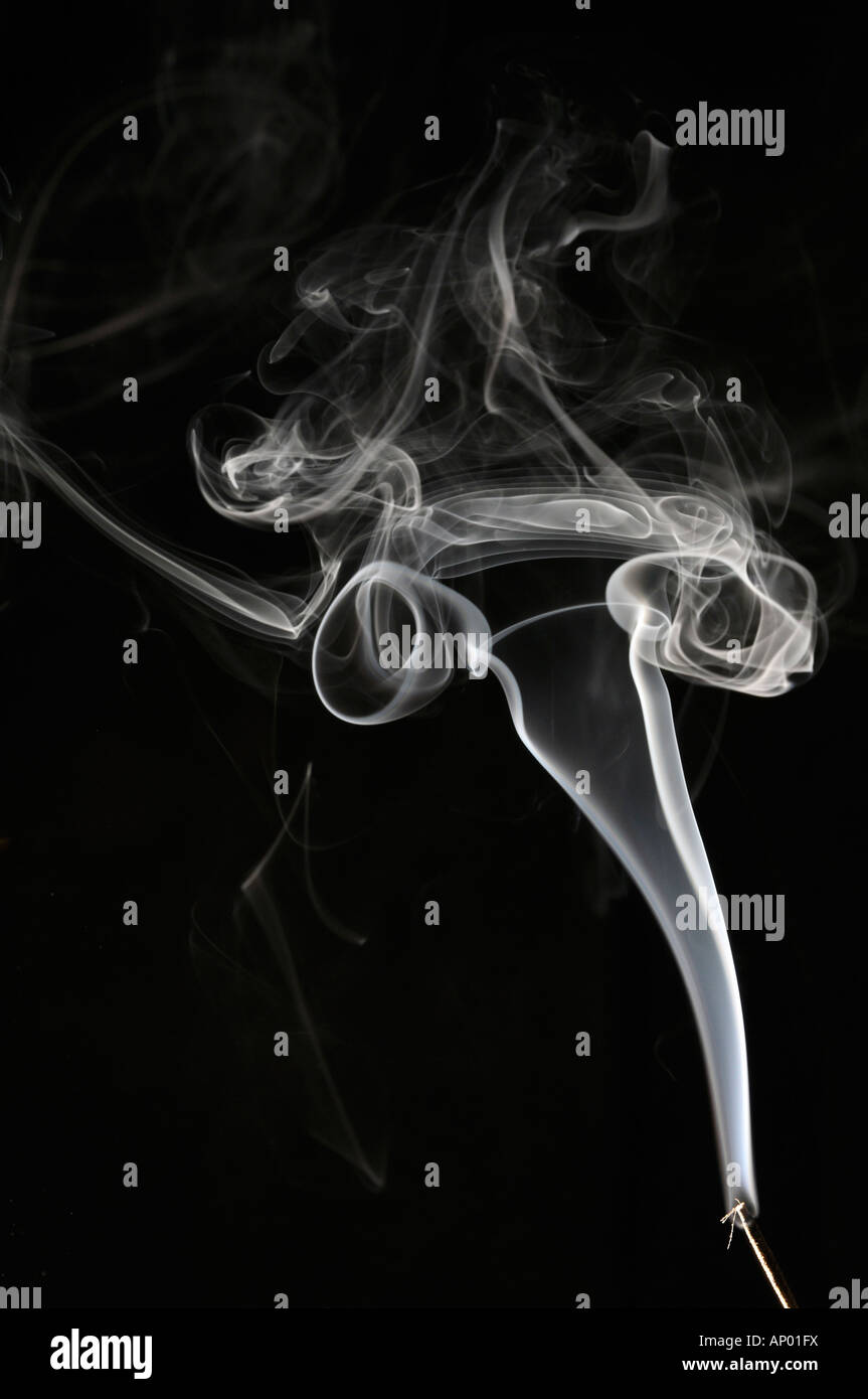Smoke from Burning Joss Stick Stock Photo - Alamy