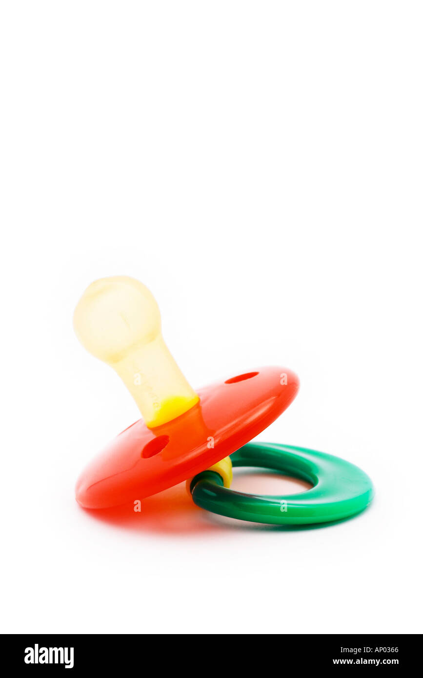 Babies rubber dummy pacifier high key  Stock Photo