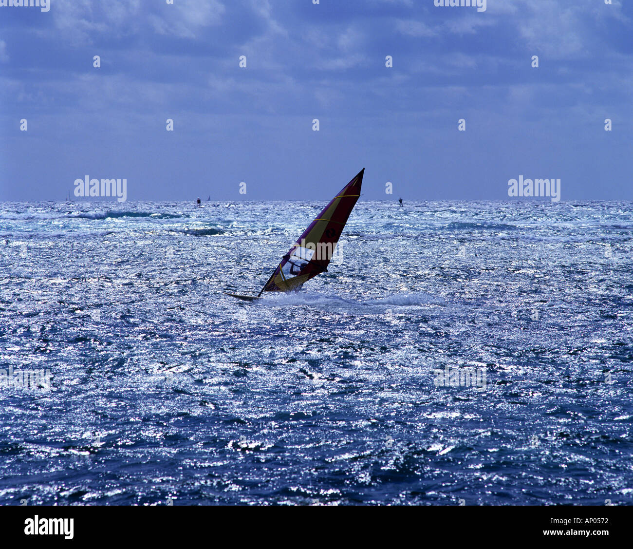 Windsurfing North Shore Oahu Hawaii USA Stock Photo Alamy