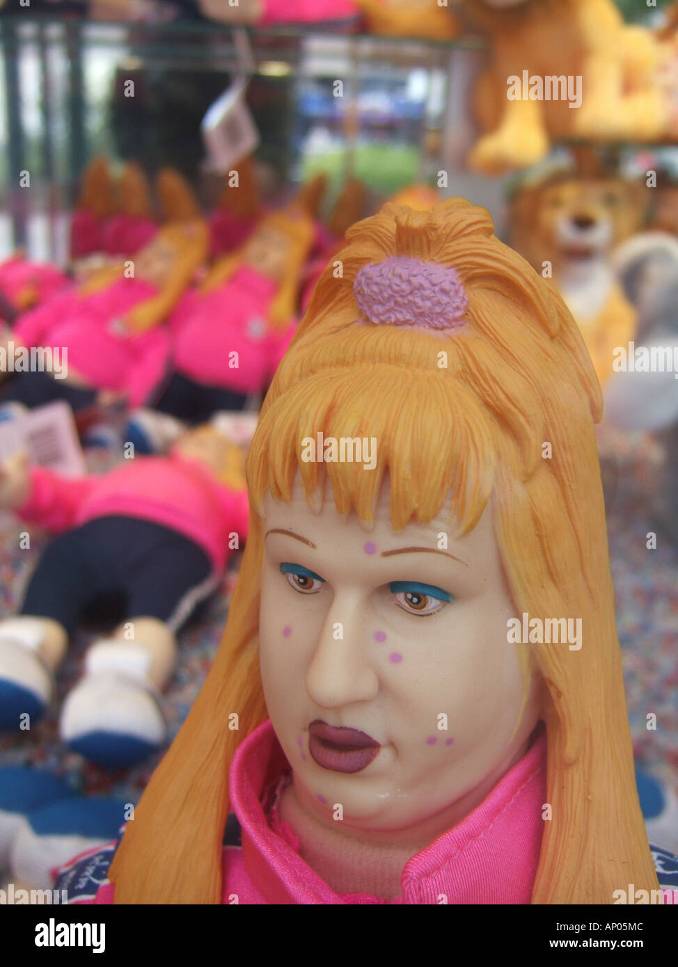 ugly woman doll in window Stock - Alamy