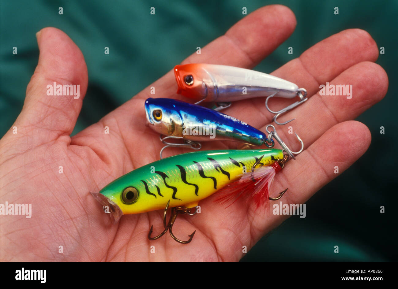 surface poppers fishing lures fresh and salt water small 2555 Stock Photo -  Alamy
