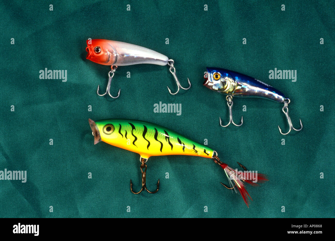 surface poppers fishing lures fresh and salt water small 2555 Stock Photo -  Alamy