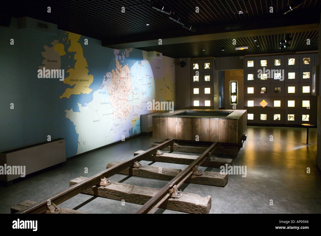 FRANCE, French Alps (Isere), GRENOBLE: Museum of Resistance and Deportation: WW2 Era Deportation Exhibit Stock Photo