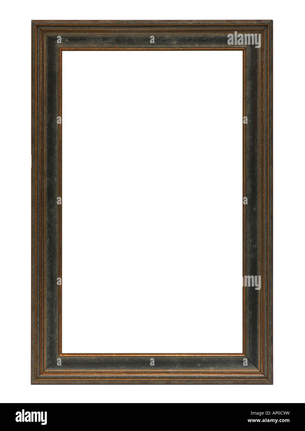 RECTANGULAR DARK WOOD PICTURE FRAME ON WHITE BACKGROUND Stock Photo Alamy