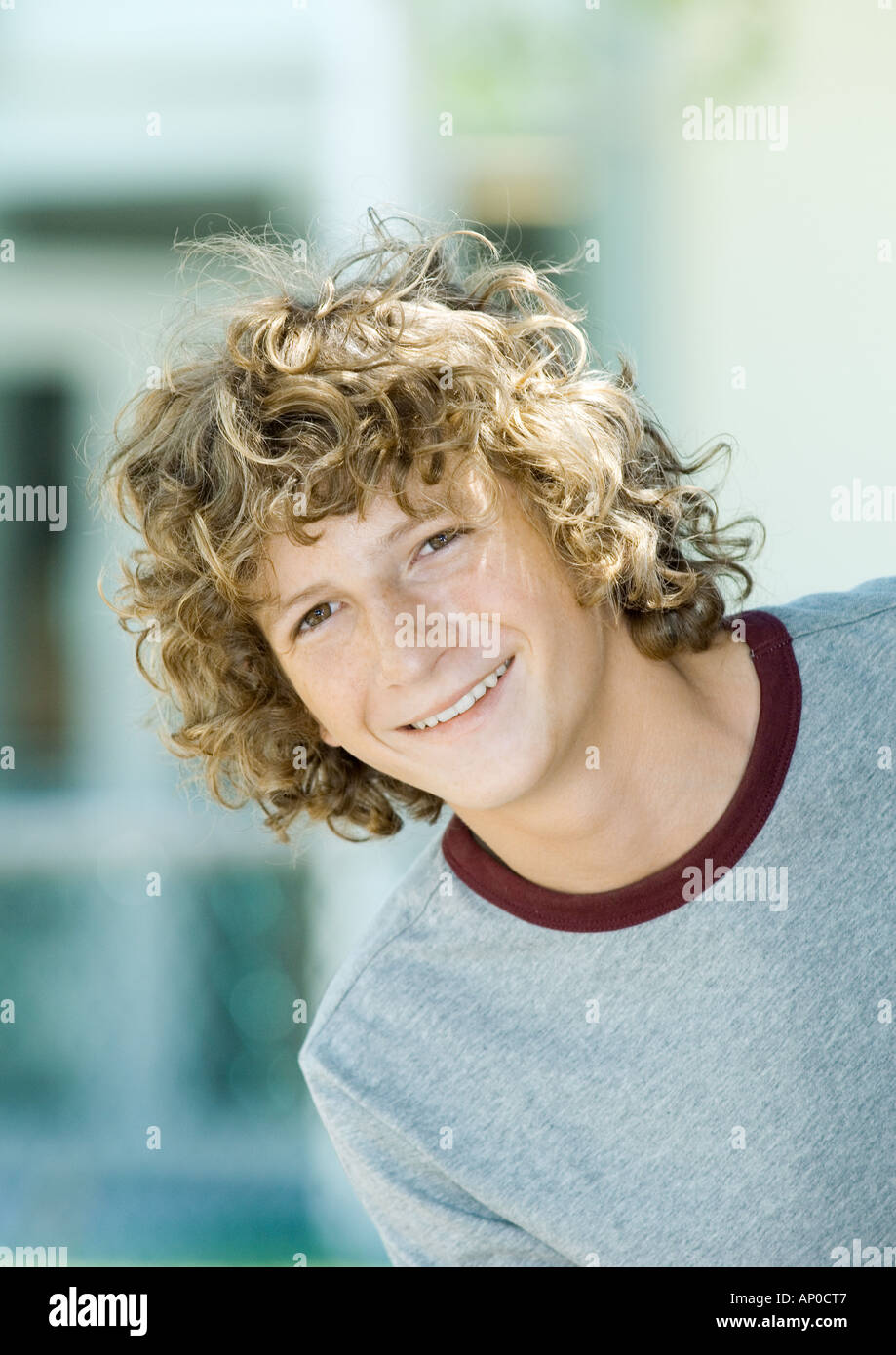 Teenage boy, portrait Stock Photo